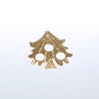 Metal Christmas Tree gold - 5x4,3x0,01cm - 24 St&uuml;ck...