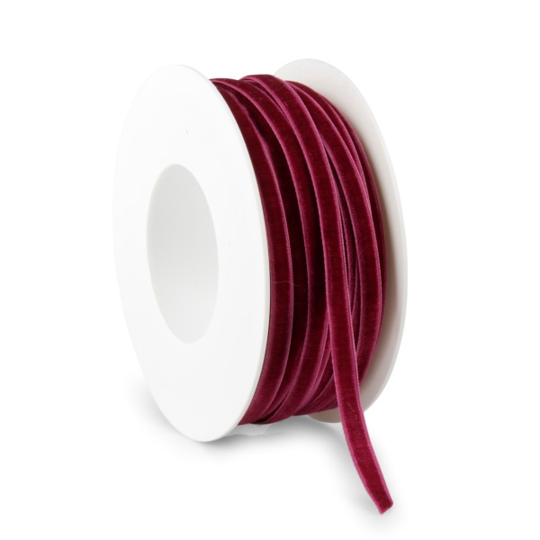 Samtband &quot;Velvet&quot; dunkelpink 5mm 50m 3634-5-50-863