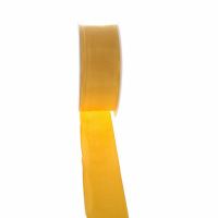 Taftband mit Drahtkante - Sonnengelb - breit - Geschenkband - Dekoband - Schleifenband - ca. 40 mm Breite - 25 m L&auml;nge - 3330-40-25-136